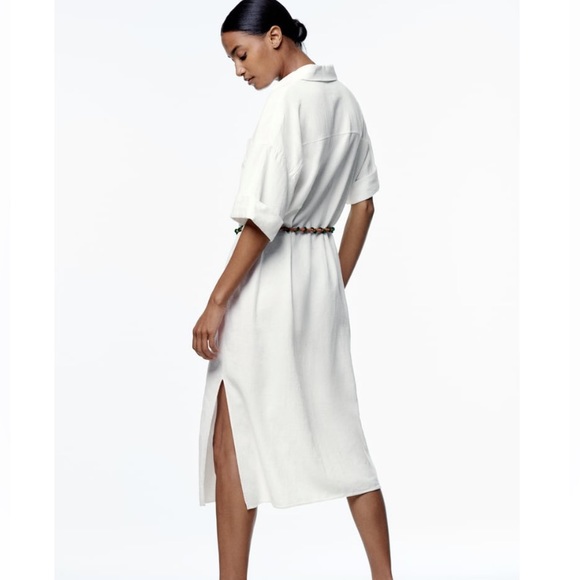 Zara Linen Blend Dress - Picture 3 of 9